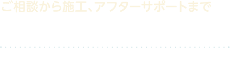 ご相談から施工、アフターサポートまで　リフォームの流れ　最適なプランでリフォーム工事をご提供するための弊社独自のシステムをご紹介いたします。